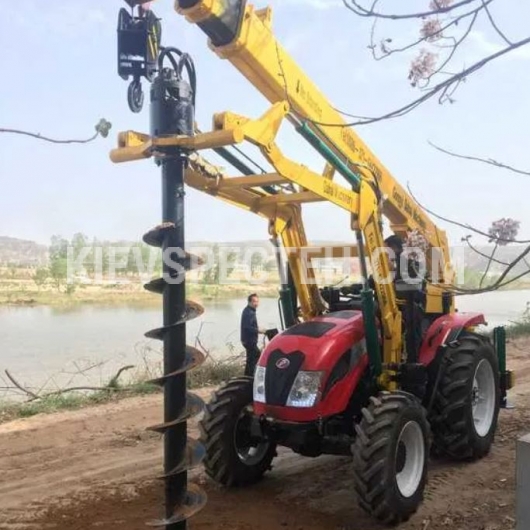 Бурильно-крановая установка на тракторном шасси MASSEY FERGUSON