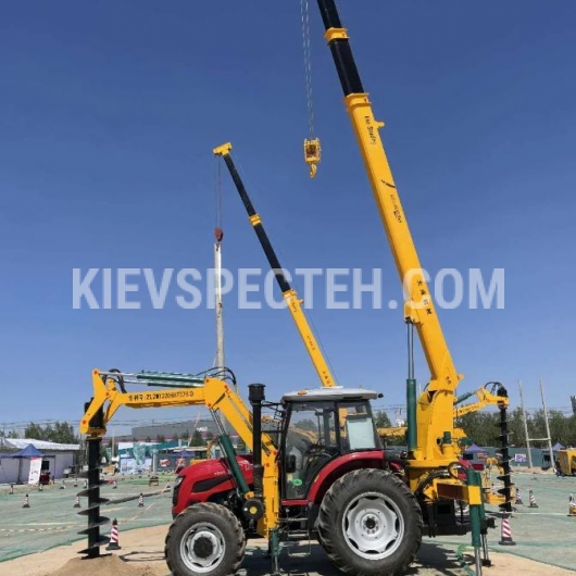Бурильно-крановая установка на тракторном шасси MASSEY FERGUSON