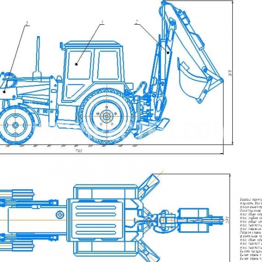 Экскаватор-погрузчик ЭО-2626 с челюстным грузовым ковшом