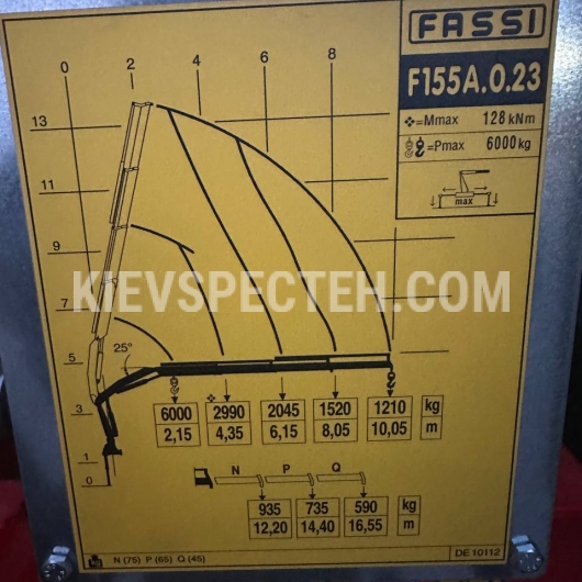 Бортовий автомобіль з КМУ Fassi F155 A 0.23 на шасі FOTON AUMAN BJ 1186 4х2