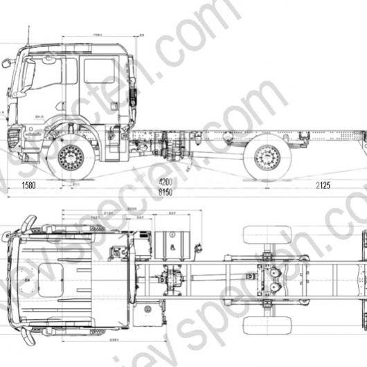 Шасі MAN TGM 13.250 BB CH  4x4