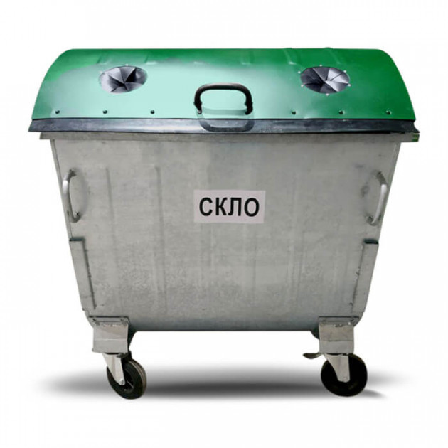 Металлические и оцинкованные контейнера для раздельного сбора мусора, 1100 л