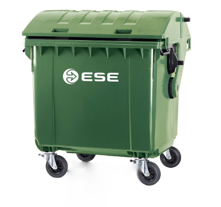 Евроконтейнер для мусора ECE V-1100 л. пластиковые со сферической крышкой для продажи в Украине