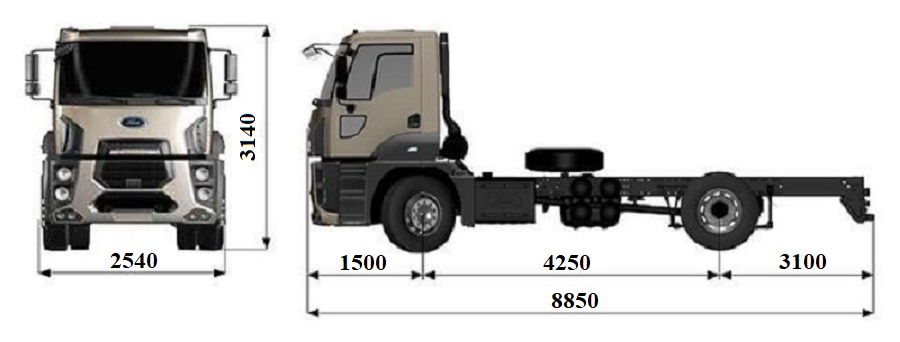 ШАСІ FORD TRUCKS 1833 (4250)